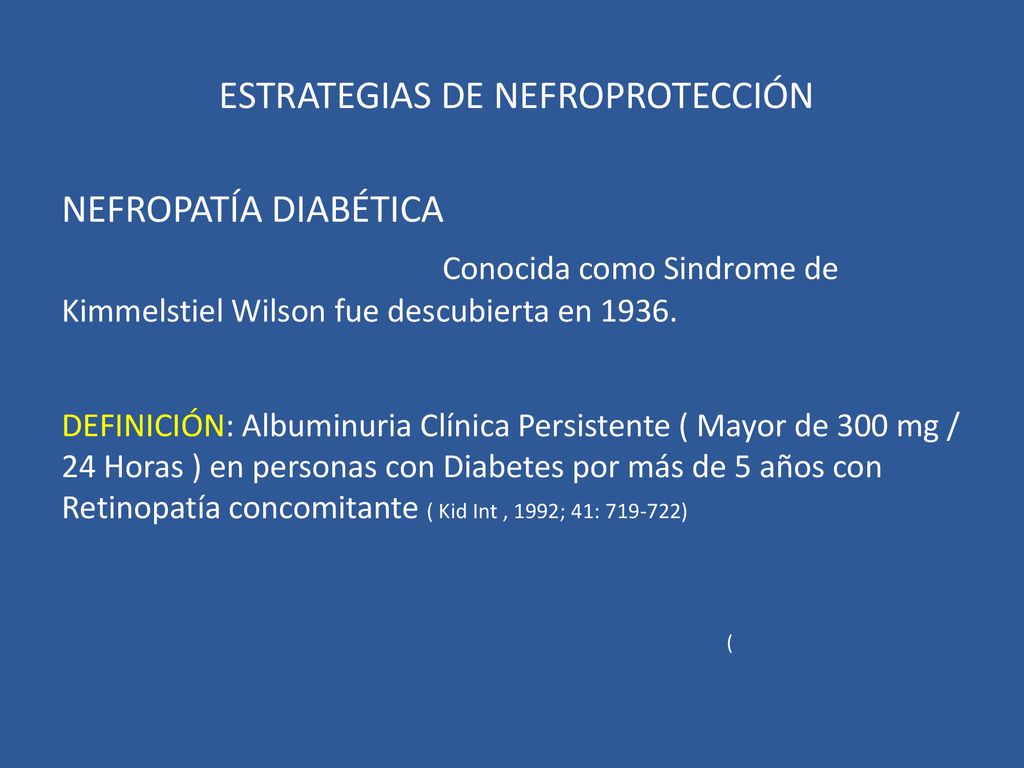 síndrome de kimmelstiel-wilson debido al código de diabetes